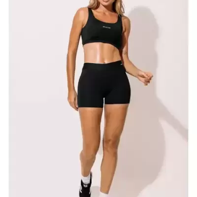 Conjunto Feminino Fitness Poliamida Shorts e Top Básico P